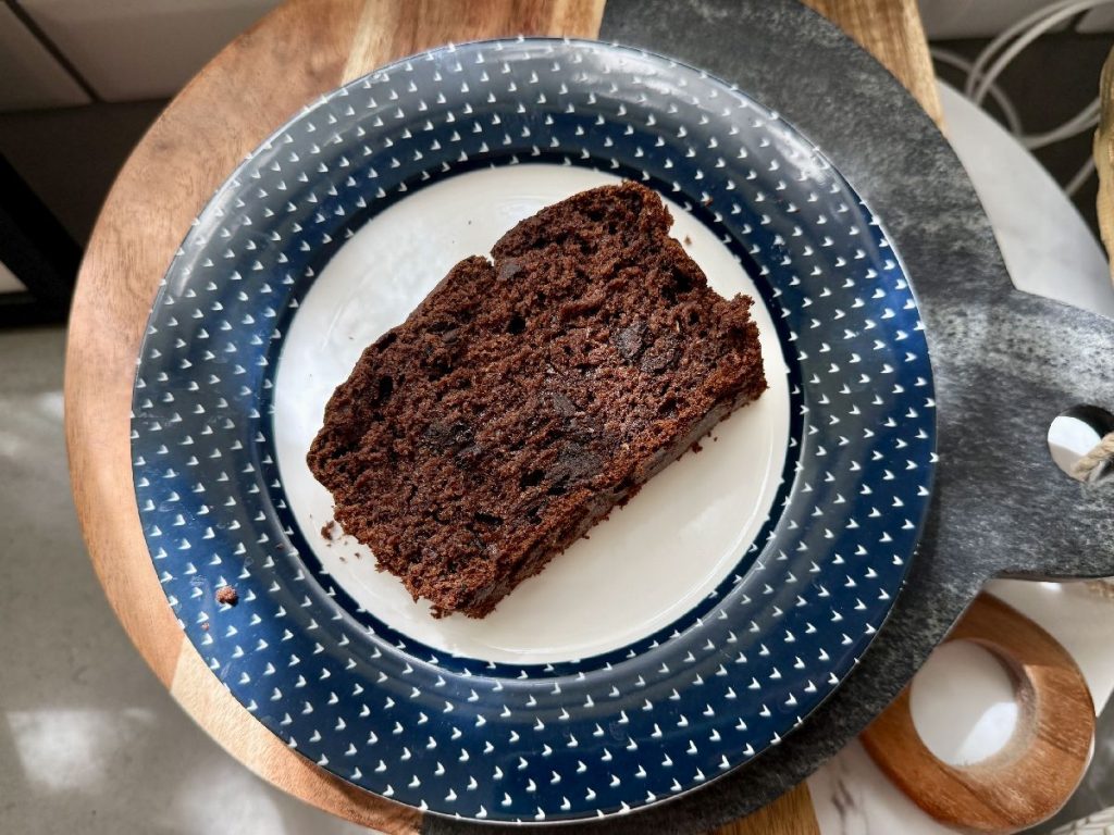 This double chocolate zucchini bread is easy, delicious, and surprisingly healthy.  It's the perfect way to use up all that late summer zucchini, and makes a healthy dessert or afternoon treat.  