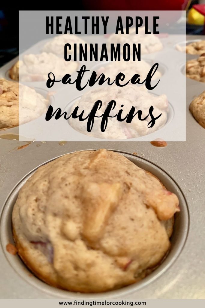 Moist, Healthy Apple Cinnamon Oatmeal Muffins | This easy and healthy breakfast option only takes 5-10 minutes to throw together, and is perfect for leftovers all week. A healthy muffin recipe, moist muffins every time. #healthybreakfast #makeahead #muffins