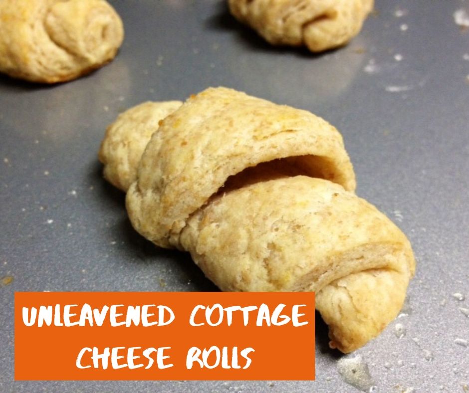 Unleavened Cottage Cheese Rolls | These soft, buttery rolls are perfect for the Days of Unleavened Bread, as they do not have any leavening agent. My family has made them my whole life! #passover #unleavened #bread
