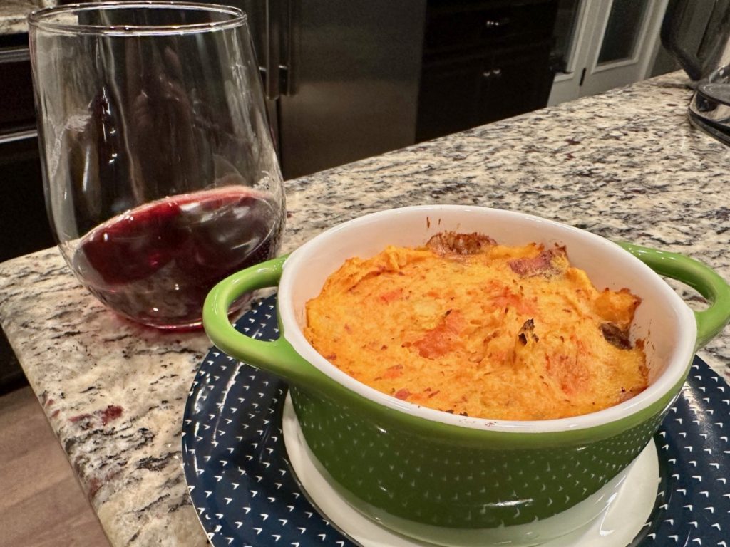 A Delicious Twist on Shepherd's Pie with Carrot, Parsnip, & Goat Cheese Mash | This is pure comfort food, hearty & comforting, with a beef & brussels sprout filling and a tangy, light topping. A perfect cozy cold weather recipe, delicious dinner recipe. What to make with parsnips. Easy dinner recipe, what to make for a dinner party. #parsnips #goatcheese #shepherdspie #dinnerrecipe A Delicious Twist on Shepherd's Pie with Carrot, Parsnip, & Goat Cheese Mash | This is pure comfort food, hearty & comforting, with a beef & brussels sprout filling and a tangy, light topping. A perfect cozy cold weather recipe, delicious dinner recipe.