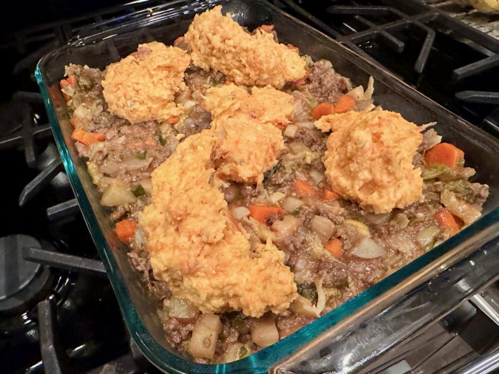 A Delicious Twist on Shepherd's Pie with Carrot, Parsnip, & Goat Cheese Mash