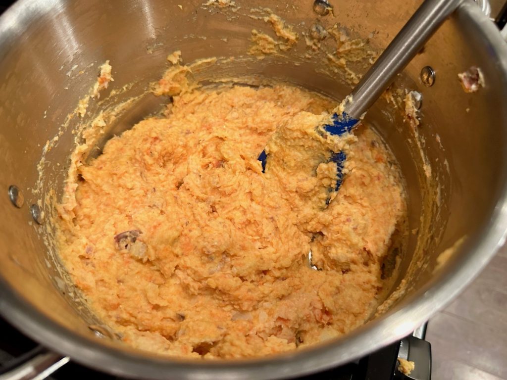 shepherd's pie with a creamy goat cheese mash