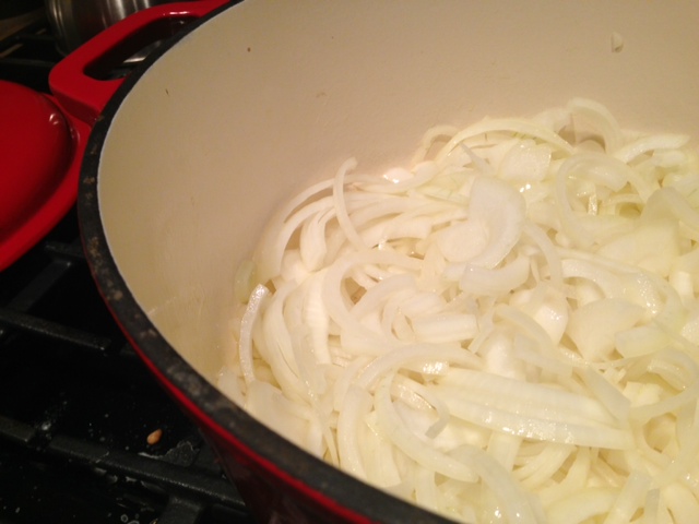 french onion pasta onions sauteeing
