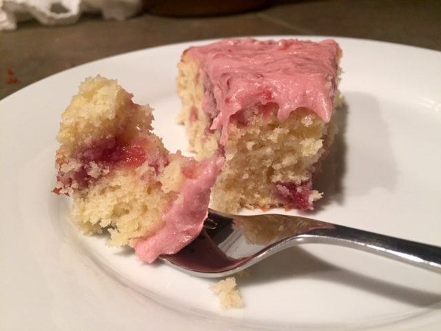 Lemon Cake with Raspberry Jam Swirl & Raspberry Icing 