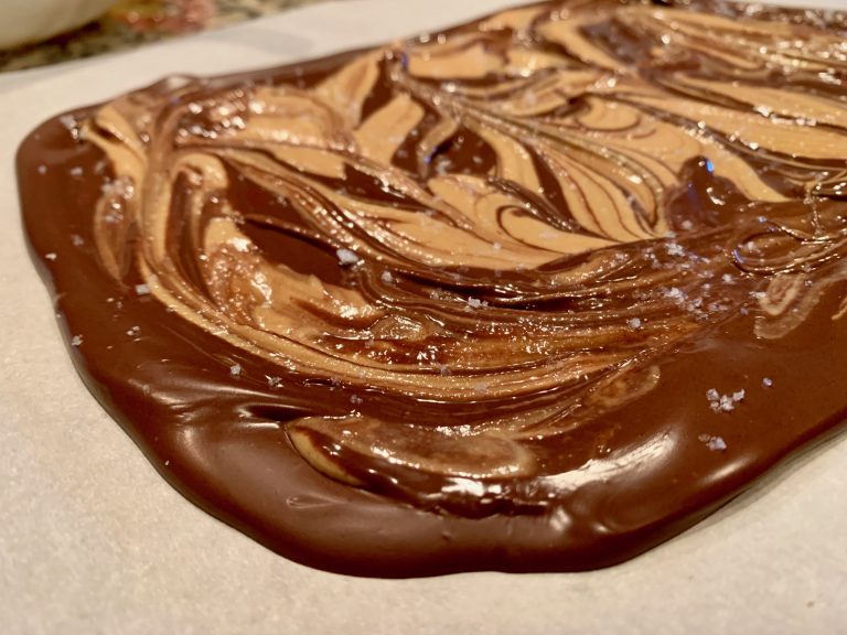 Addictive Dark Chocolate, Peanut Butter, & Tahini Bark