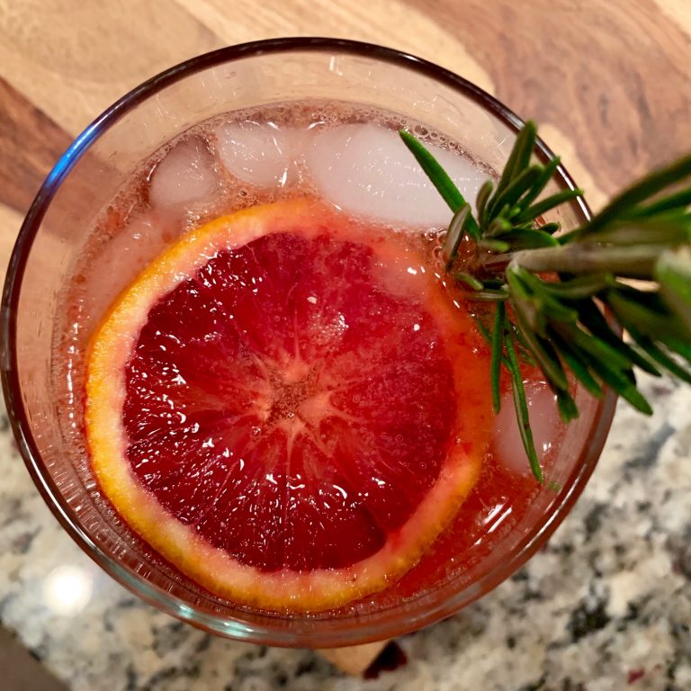 Blood Orange Elderflower Gin Cocktail