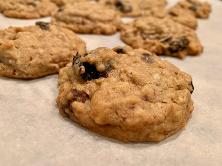 Almond Cherry Chocolate Oatmeal Cookies