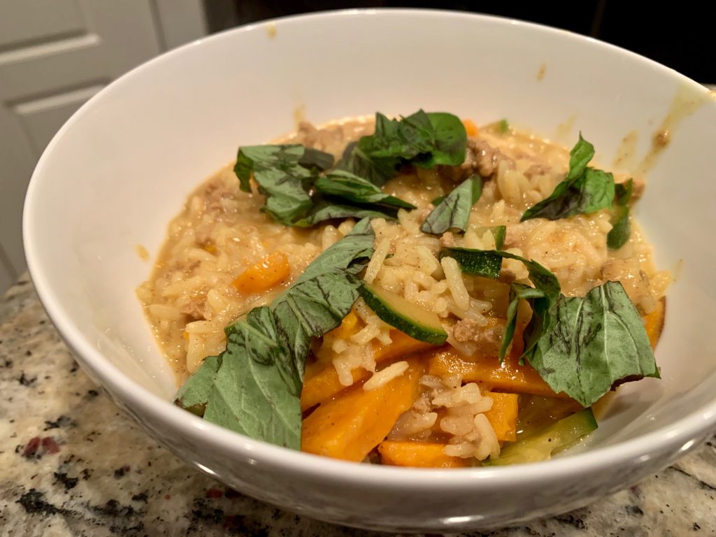 Easy one-skillet Thai ground turkey curry...a great 30-minute meal | finding time for cooking blog