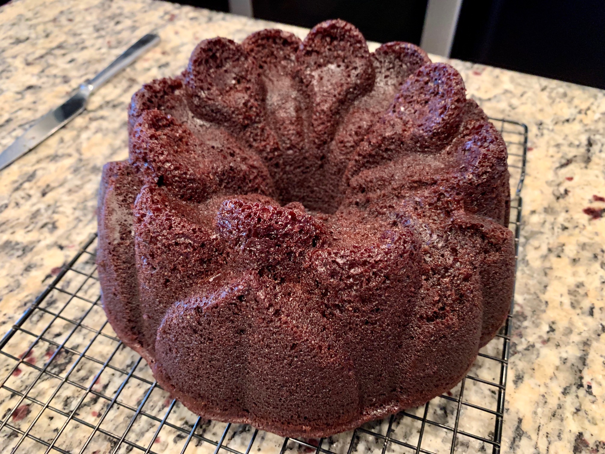 Chocolate Bundt Cake with Peanut Butter Glaze finding time for cooking