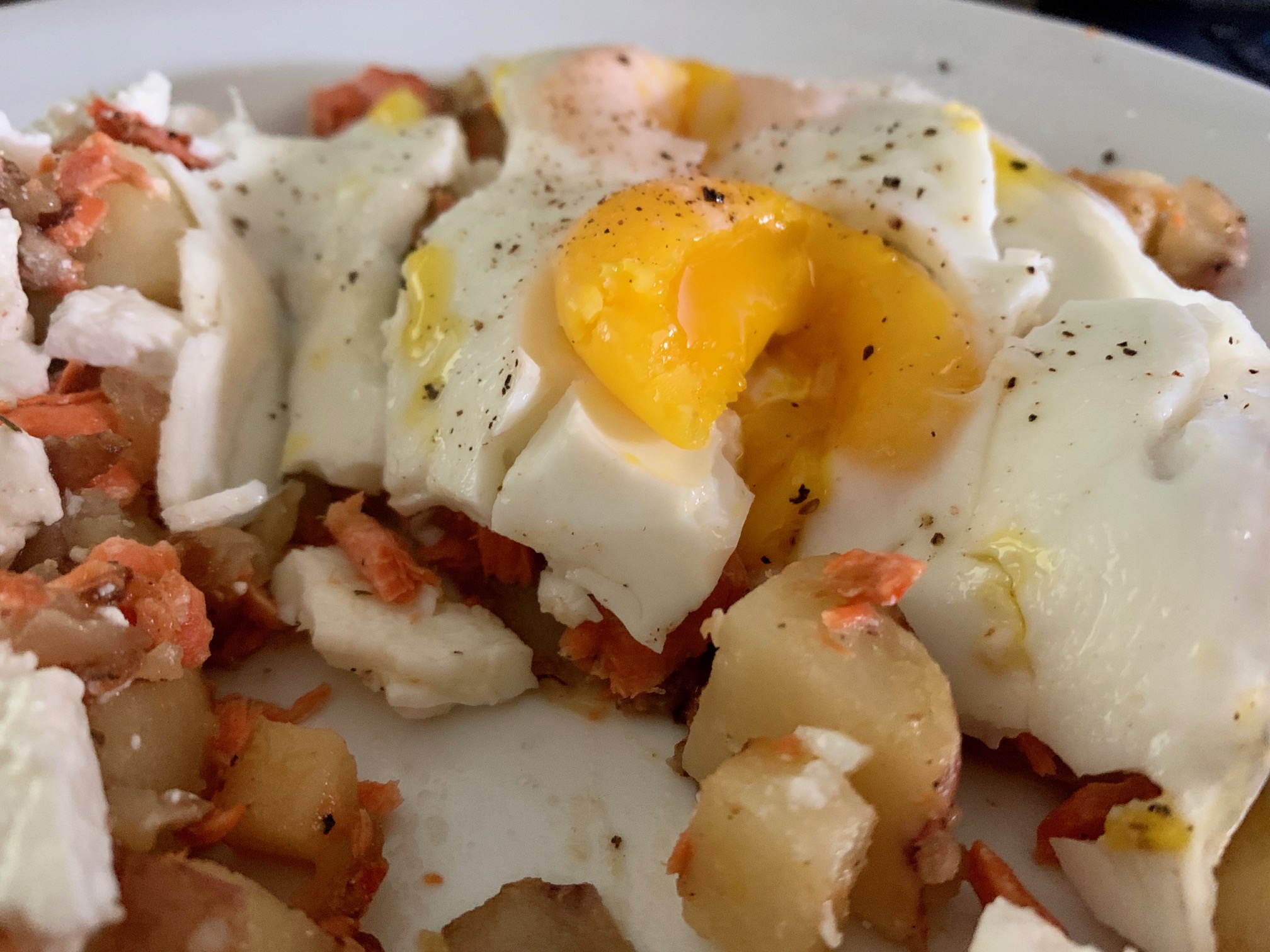 Salmon & Potato Hash with Fresh Herbs finding time for cooking