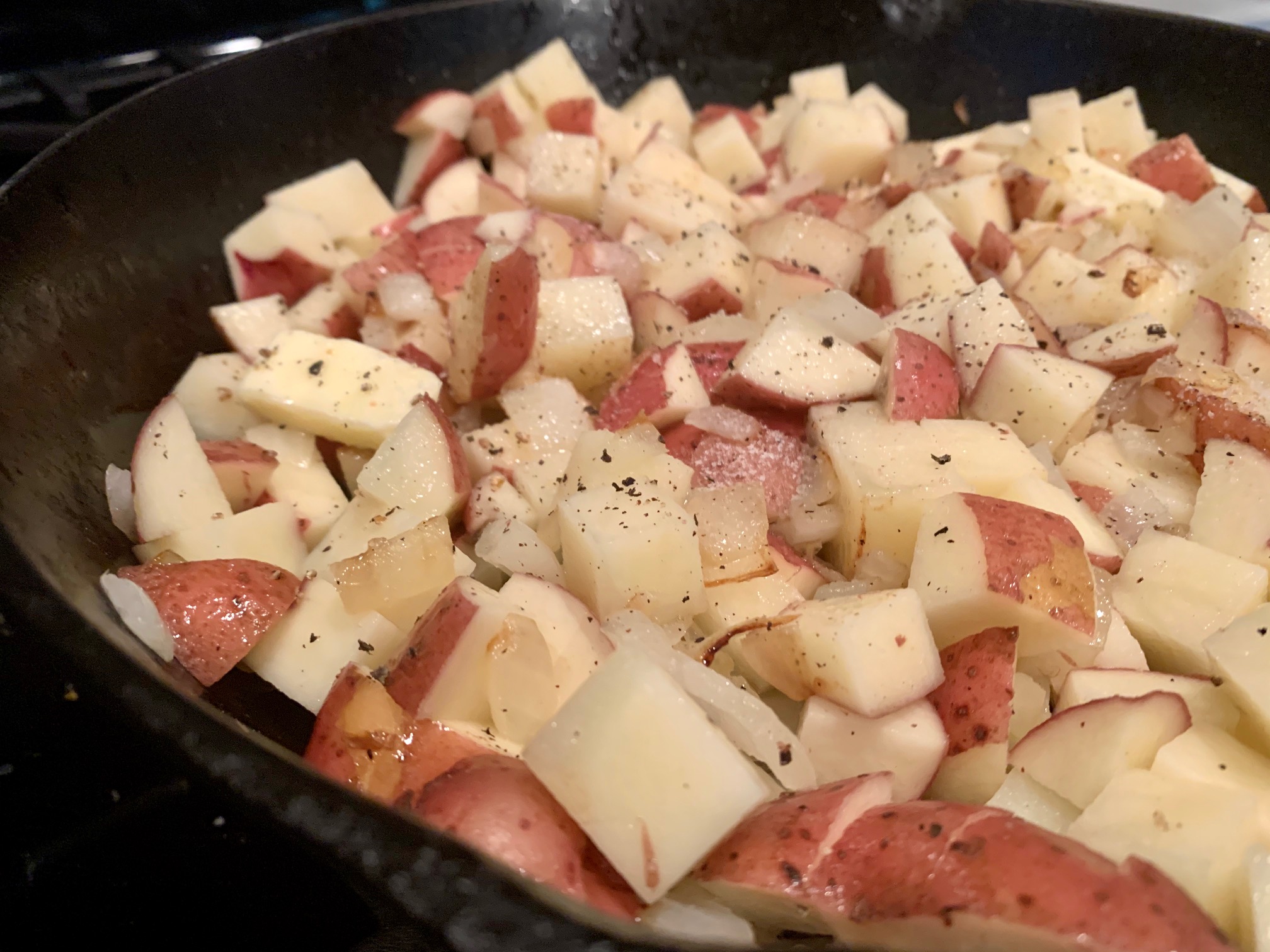 Salmon & Potato Hash with Fresh Herbs finding time for cooking