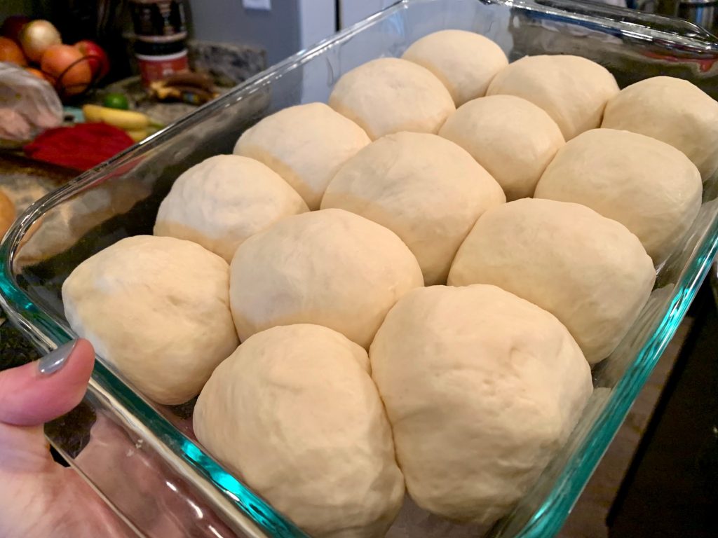 homemade yeast rolls ready to bake