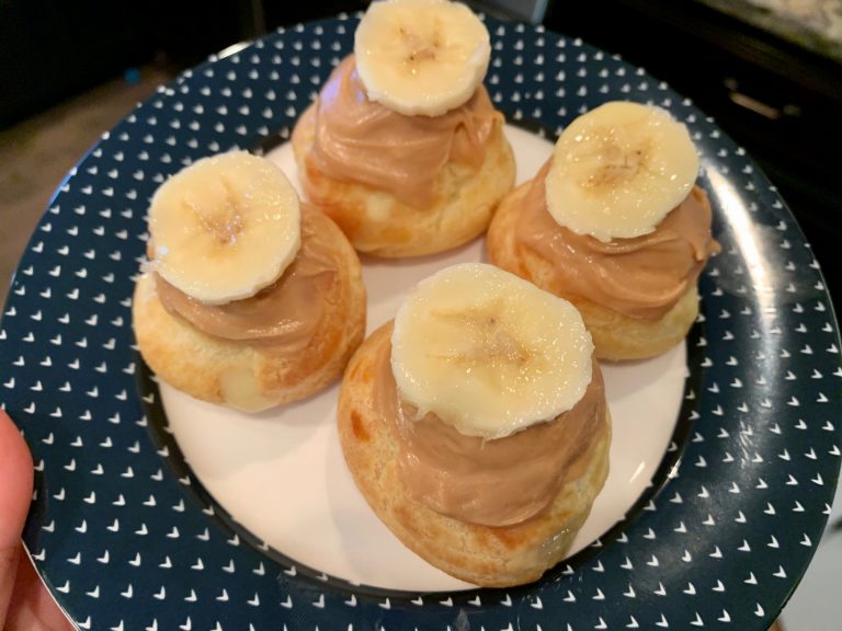 “Elvis” Banana, Salted Honey, & Peanut Butter Cream Puffs + A Super Late Happy Birthday