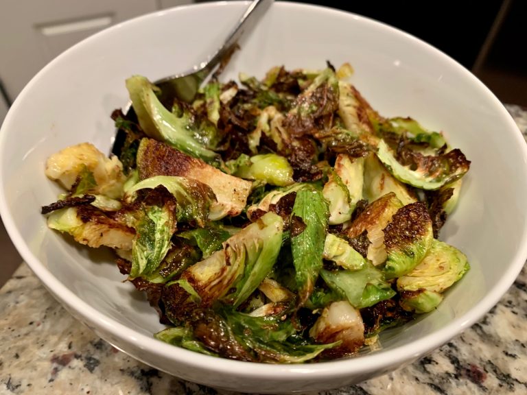 Crispy Roasted Brussels Sprouts with Balsamic-Honey Drizzle