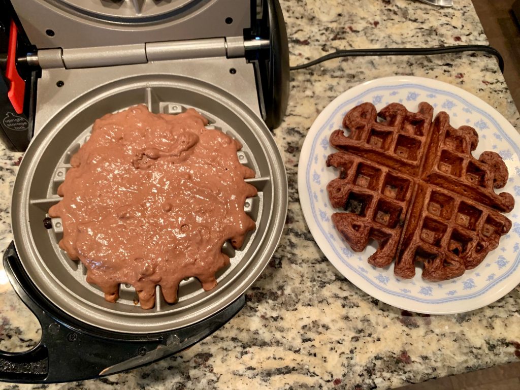 Cook the waffles until crisp