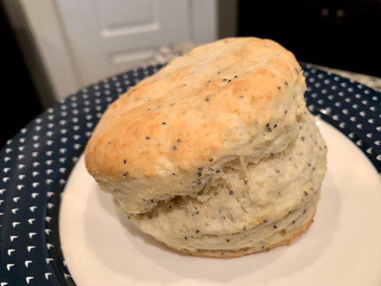 Super Easy Lemon Poppyseed Food Processor Biscuits
