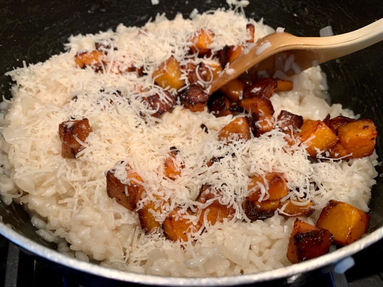 Roasted Butternut Squash Risotto with Fresh Basil