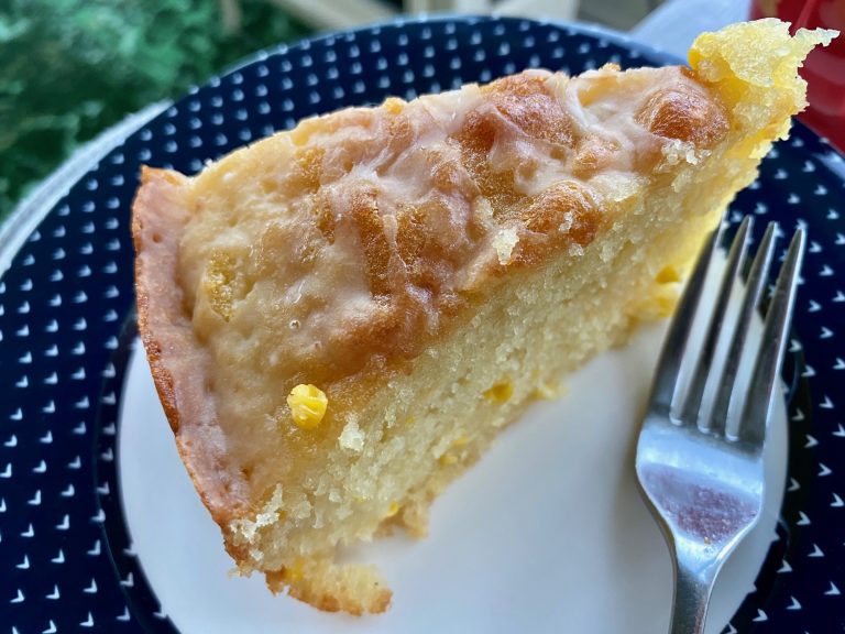Sweet Corn Cake with Tart Lemon Glaze