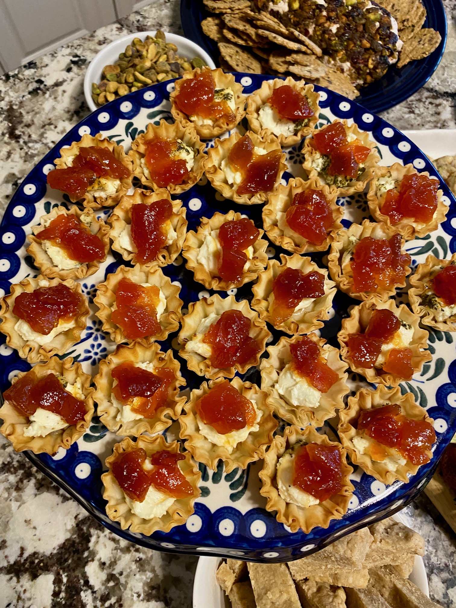 Super Easy Jam & Goat Cheese Phyllo Cups Appetizer