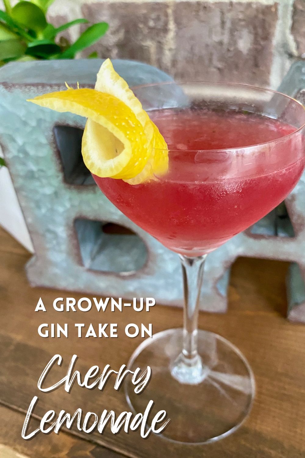 Cherry & Lemon Gin Cocktail a.k.a. Grown-Up Cherry Lemonade | This delicious take on hard cherry lemonade is delicious & refreshing, made with a secret ingredient (Luxardo Sangue Morlacco...I'm obsessed!). An easy summer cocktail, easy cocktail recipe, how to make cherry lemonade for adults. #cocktailrecipe #cherry #lemonade #hardlemonade
