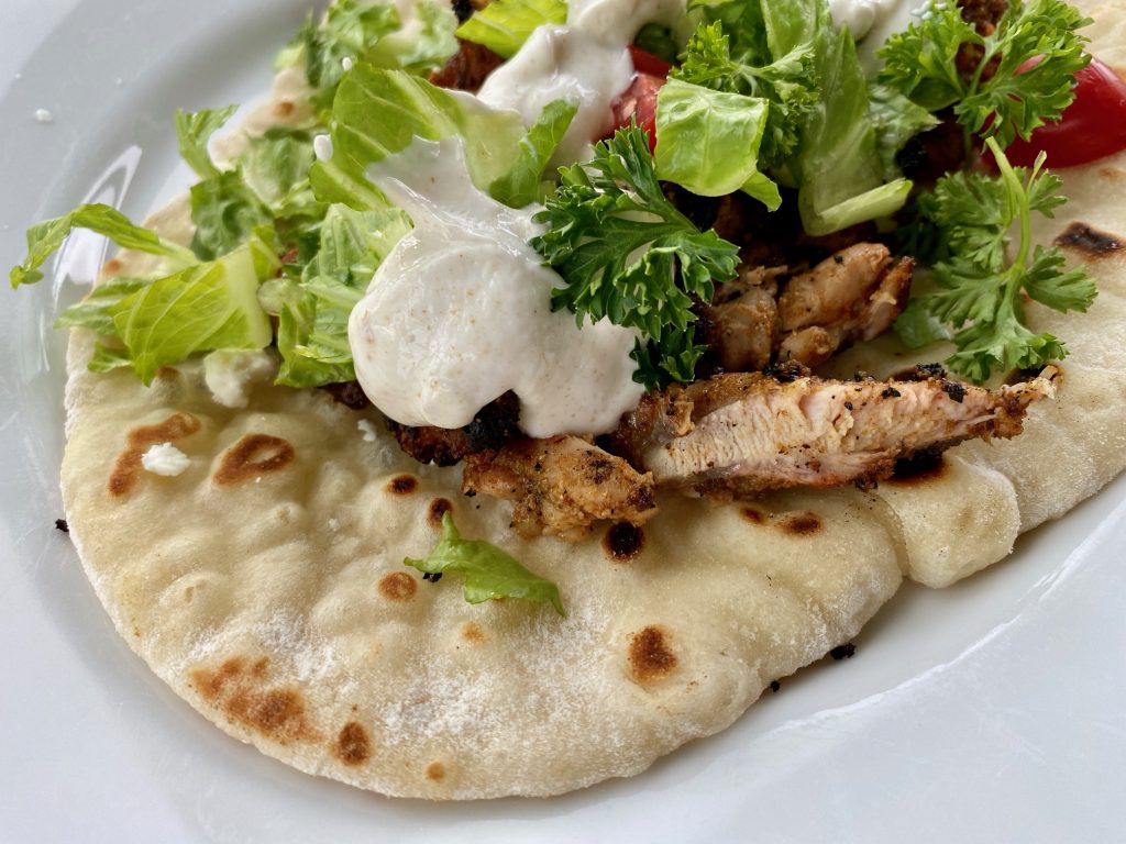 Easy & Delicious Grilled Chicken Shawarma | This Middle Eastern chicken shawarma recipe is a perfect weeknight dinner, healthy & easy to make and particularly a great summer meal. Grilling recipe, great easy dinner recipe and great for restricted diets like Whole 30, paleo, candida, etc. #shawarma #grilledchicken #grilling #chickendinner 