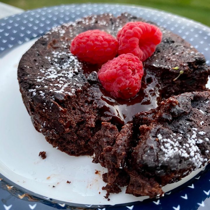 The Most Perfect Single-Serving Chocolate Lava Cake (GF)