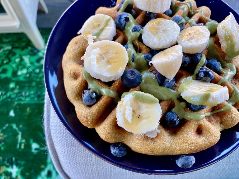 5-Minute Vanilla Spice Cassava Flour Waffles (Gluten-Free, Dairy-Free)