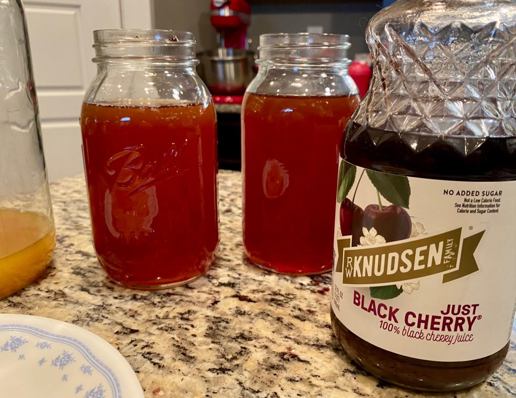 You can do an optional "second ferment" with your kombucha, adding fruit or 100% fruit juice for a few days for different flavors
