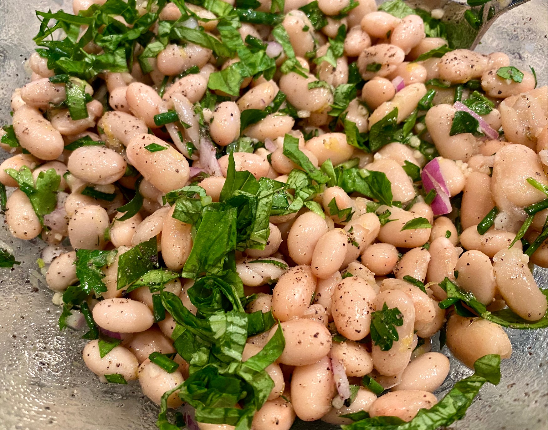 Easy Marinated White Beans finding time for cooking