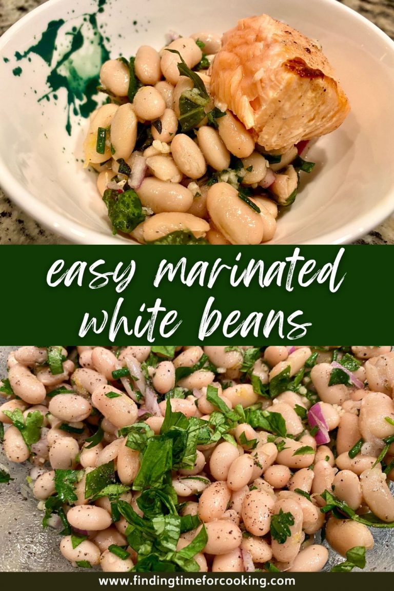 Easy Marinated White Beans finding time for cooking