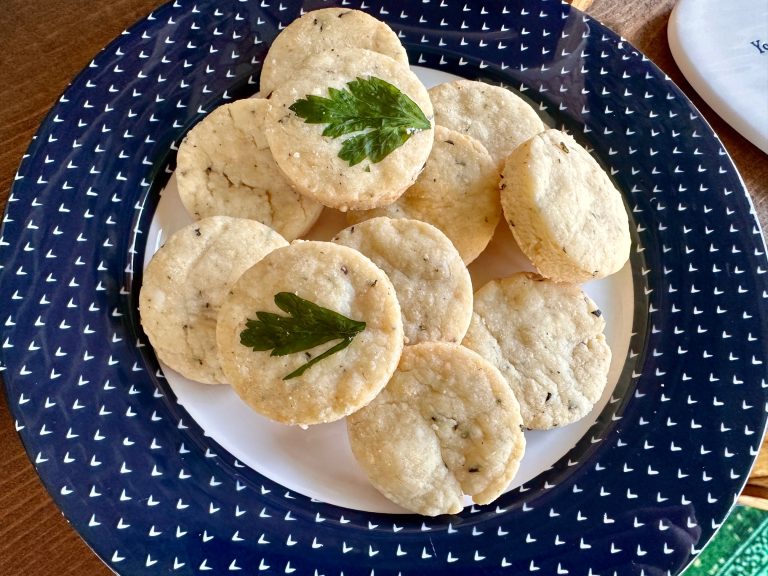 Savory Parmesan Rosemary Shortbread (Unleavened)