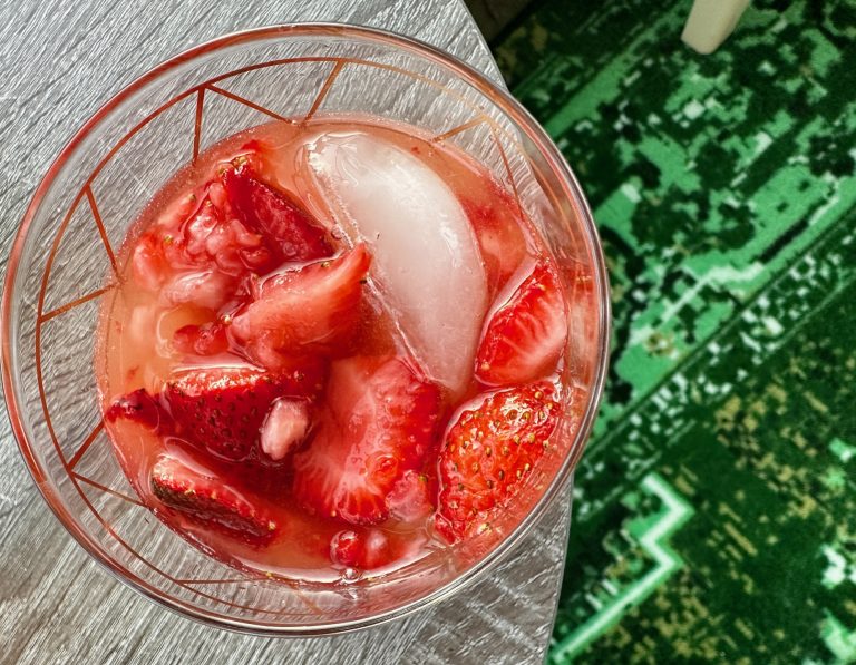 A Sassy, Juicy Summer Drink:  Strawberry Black Pepper Gin Cocktail