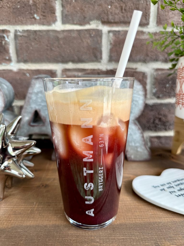 Easy Refreshing Basil Blueberry Espresso Tonic