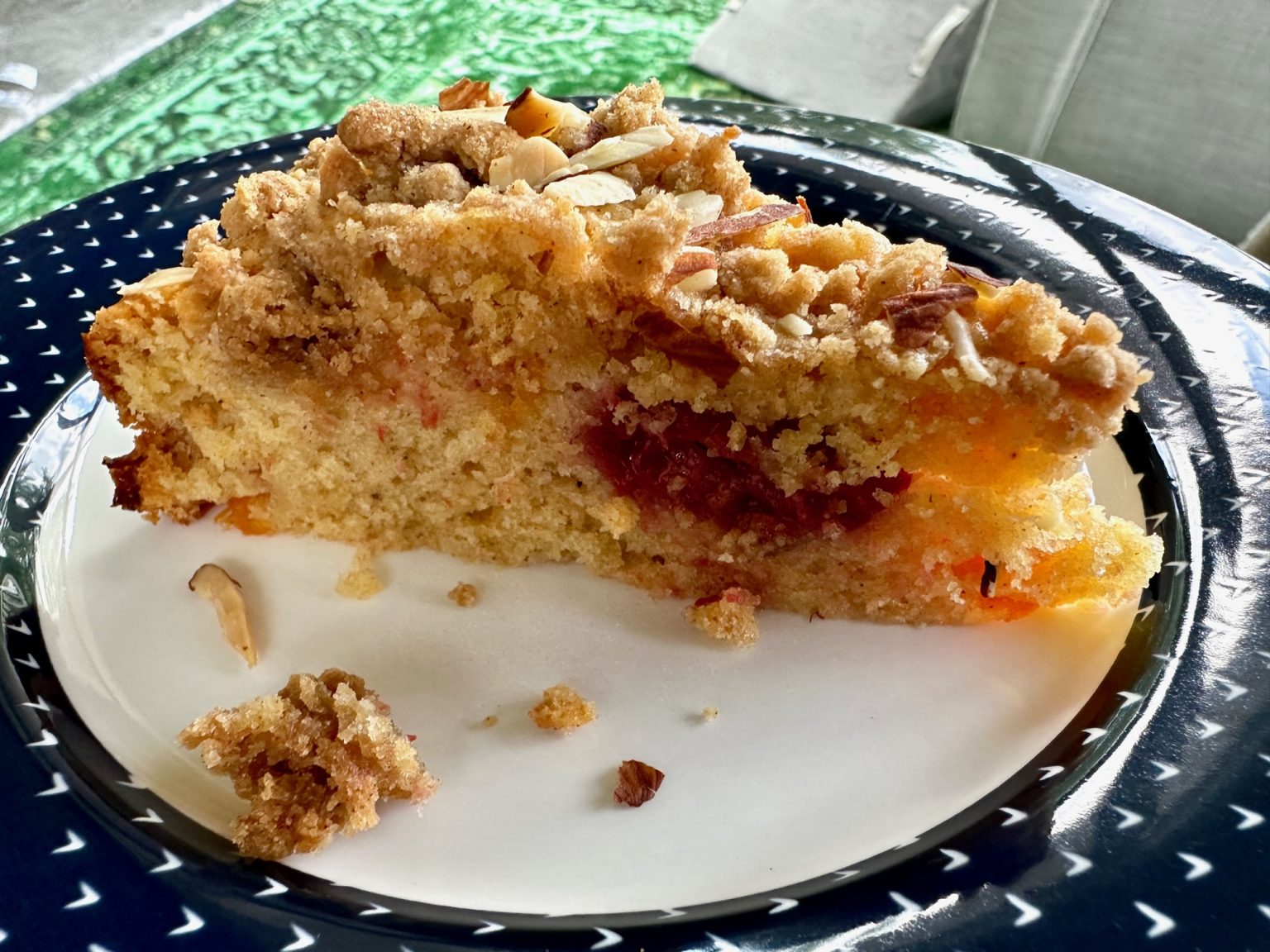 Fresh Apricot Cherry Coffee Cake (or Buckle)