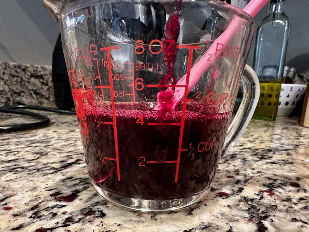 This blueberry simple syrup keeps in the fridge for 1-2 weeks