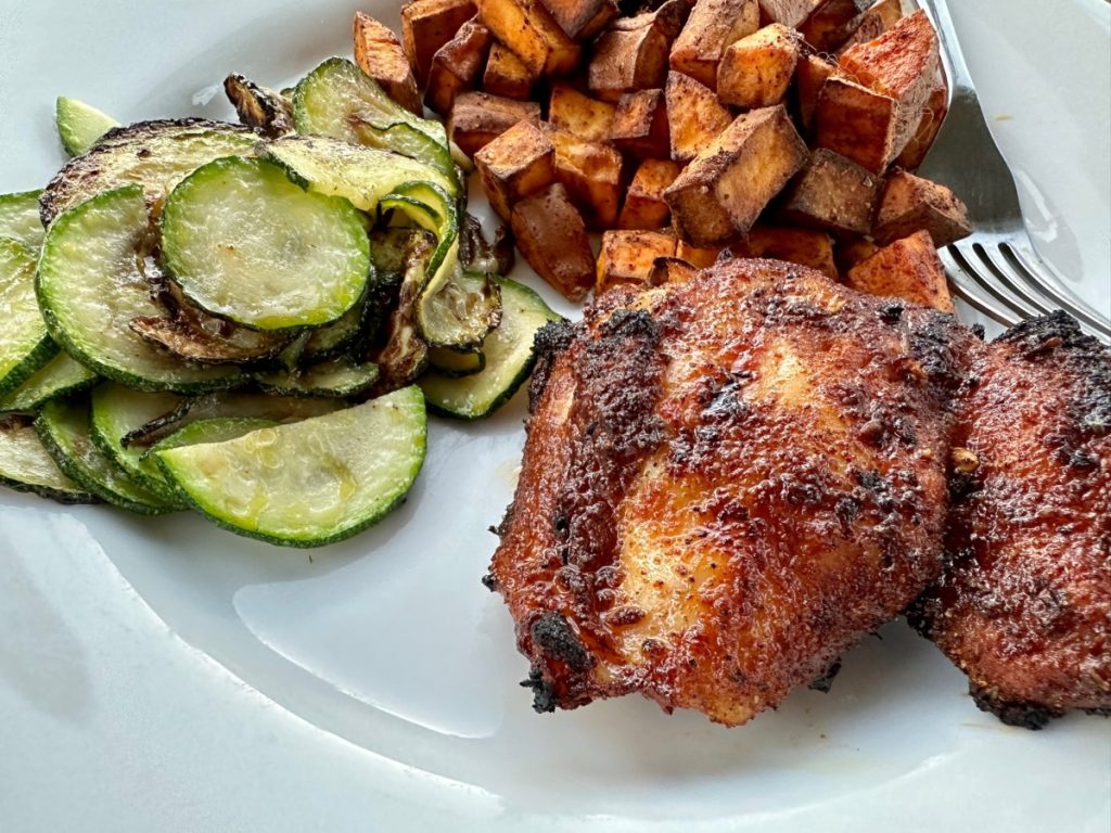 Spicy Honey-Glazed Chicken Thighs make a great weeknight meal