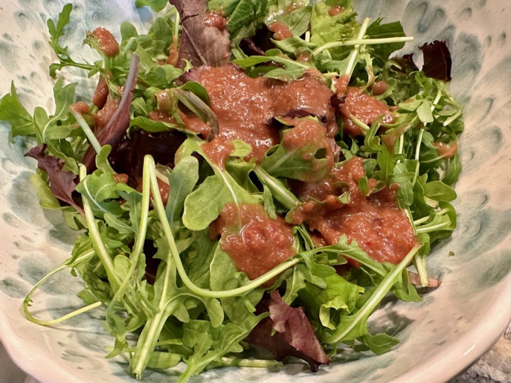 this delicious fall salad with roasted veggies & goat cheese is an easy make-ahead side dish