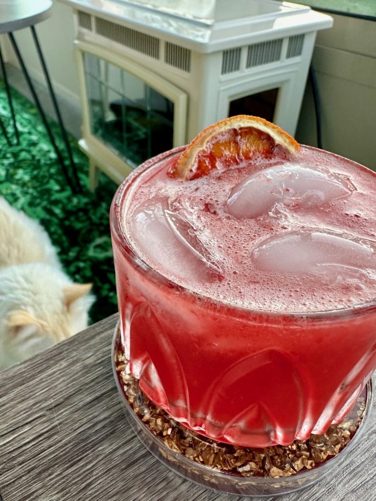 This blood orange amaretto whiskey sour is an easy & delicious cocktail recipe