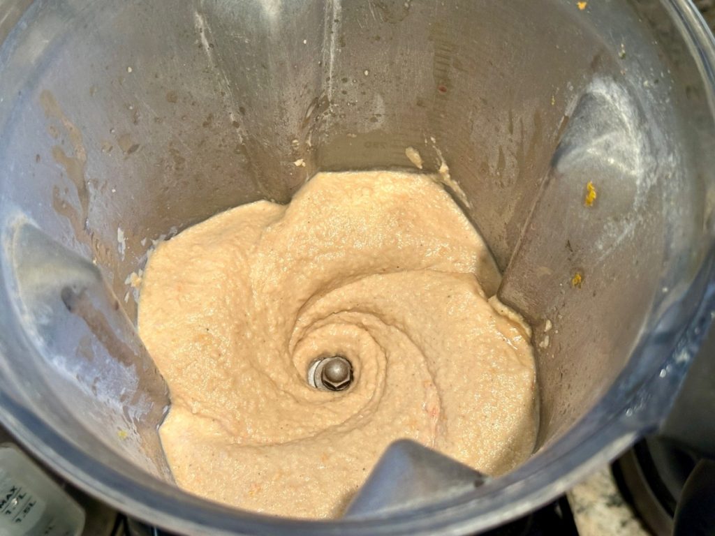 blended batter for blood orange chickpea cookies