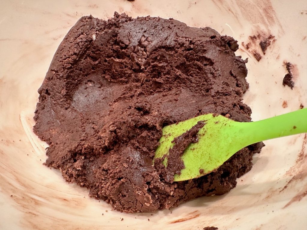 salted dark chocolate shortbread made with oil