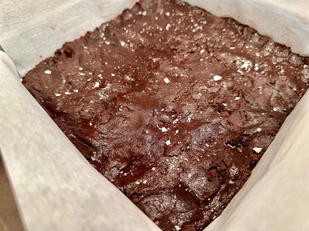 salted dark chocolate shortbread cookies ready to bake (made with oil, dairy-free)