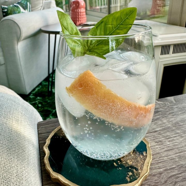 Refreshing, Easy Grapefruit Basil Gin & Tonic