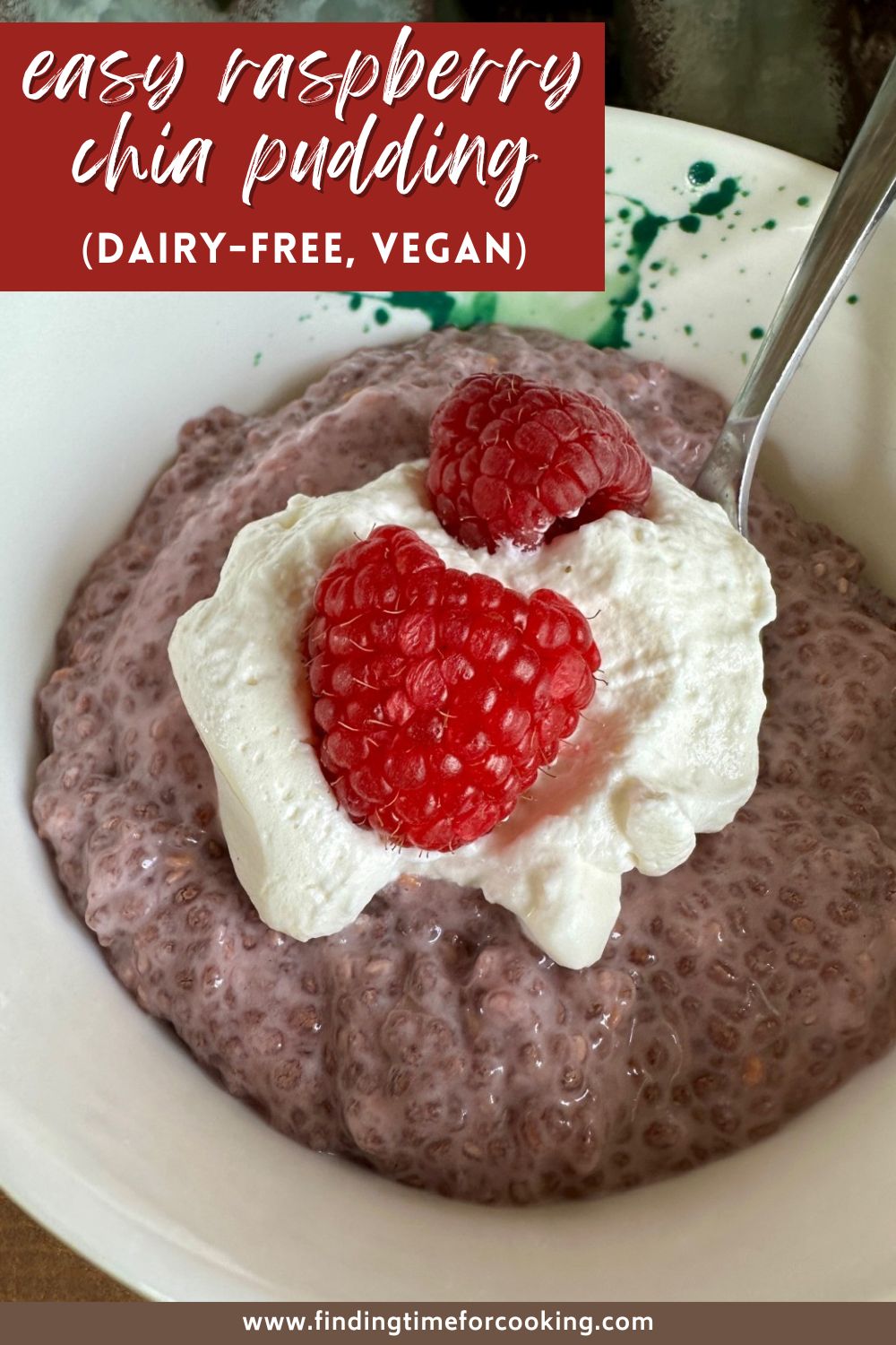 Easy, Healthy Raspberry Chia Seed Pudding (Dairy-Free) | This super easy raspberry chia pudding is a perfect make-ahead recipe...it only takes a few minutes to make, lasts several days in the fridge, and is a delicious and healthy breakfast, snack, or dessert. It's dairy-free (& gluten-free, vegan, etc.), packed with fiber, omega-3s, protein, and more! Great meal prep breakfast. #mealprep #chiapudding #chiaseeds #veganbreakfast