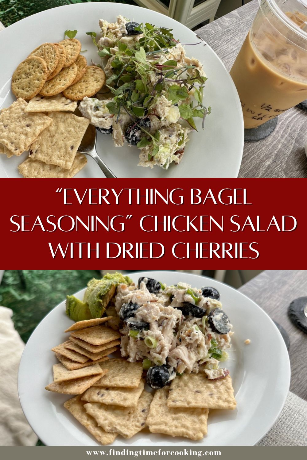 "Everything Bagel Seasoning" Chicken Salad with Dried Cherries & Toasted Almonds | This delicious chicken salad recipe is easy to make & so delicious! A perfect light summer recipe, only takes a handful of ingredients & a few minutes to throw together. Best chicken salad recipes, unique chicken salad, easy chicken salad. #everythingbagel #chickensalad #summerrecipe
