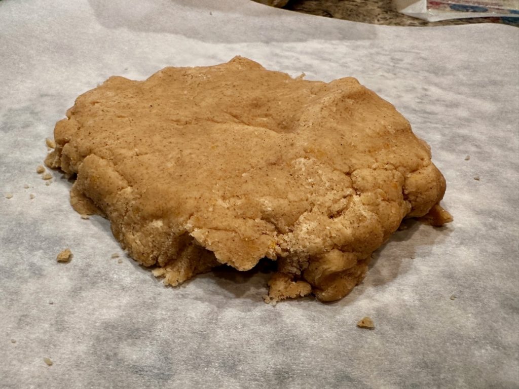 chai spiced shortbread cookie dough