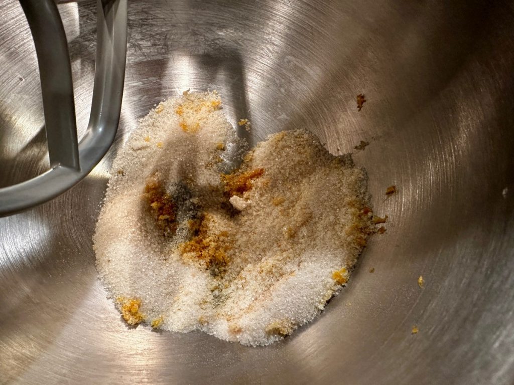 orange zest and sugar