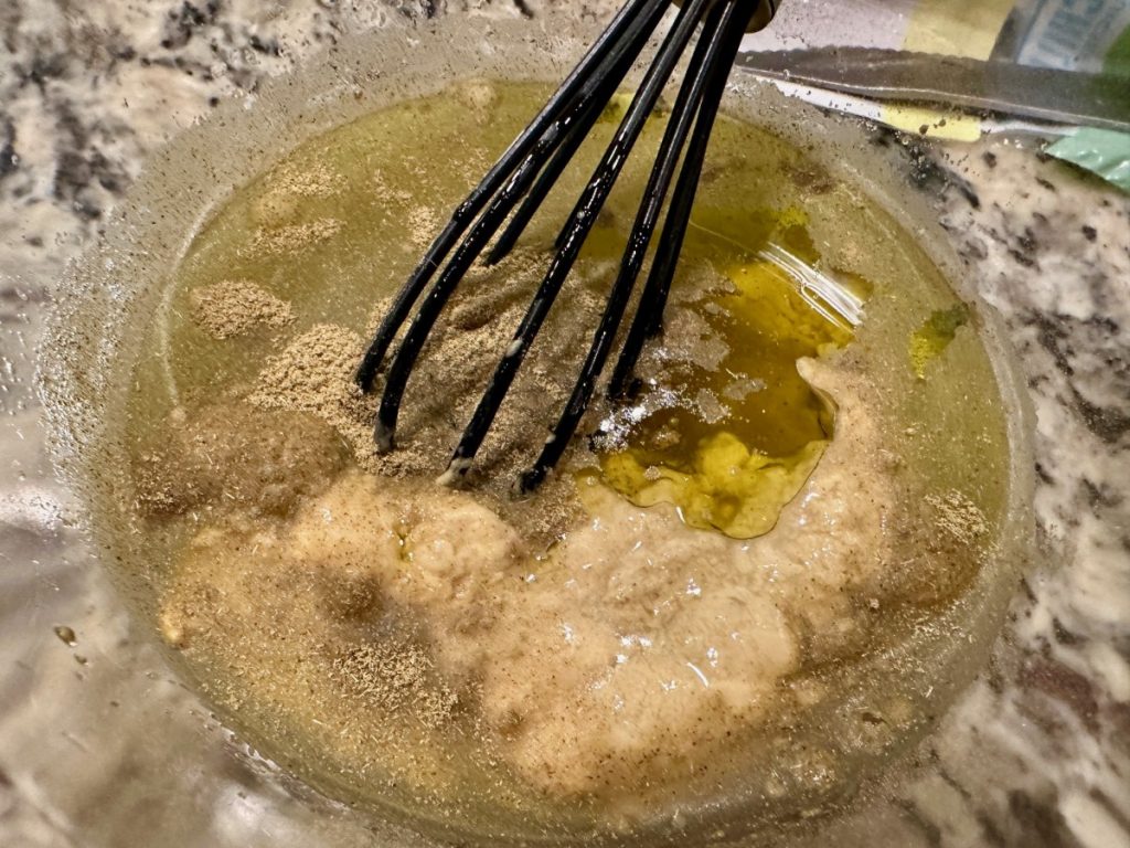 a delicious marinade for walnut-crusted chicken