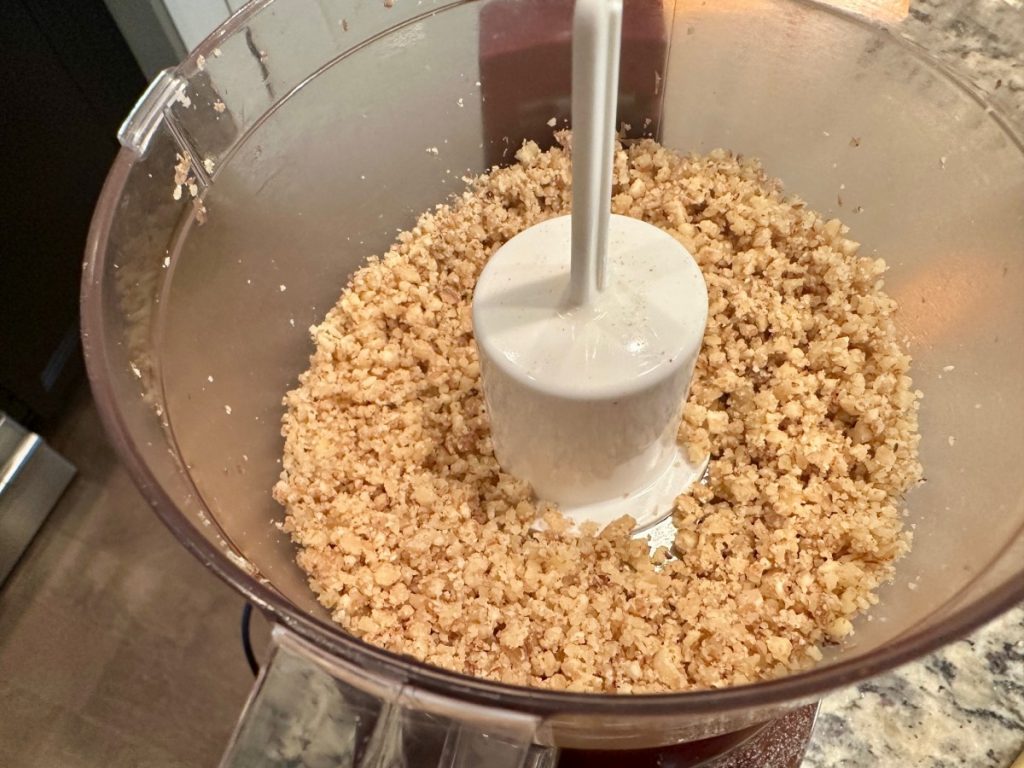 blitzed walnuts for walnut-coated chicken