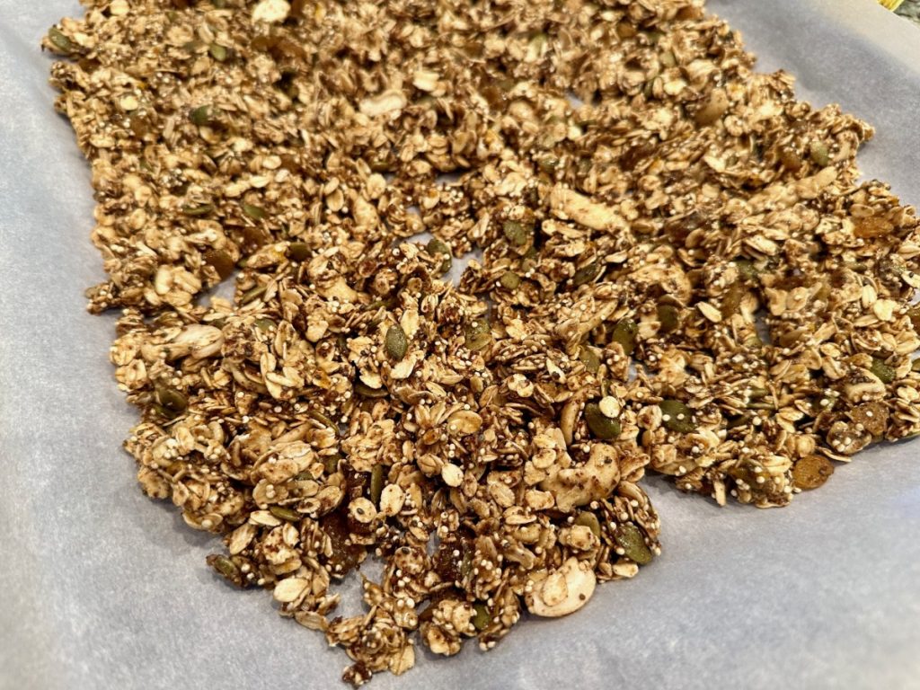 Super Healthy Orange Honey Spice Granola | This delicious spiced orange granola is practically a superfood! It's high in protein & fiber, packed with nutrients, low in sugar, & SO easy to make. Naturally gluten-free & can be made nut-free as well. Healthy breakfast recipe, high fiber breakfast, healthy granola recipe, easy granola clusters. #granola #breakfastrecipe #healthyrecipe Super Healthy Orange Honey Spice Granola | This delicious spiced orange granola is practically a superfood! It's high in protein & fiber, packed with nutrients, low in sugar, & SO easy to make.