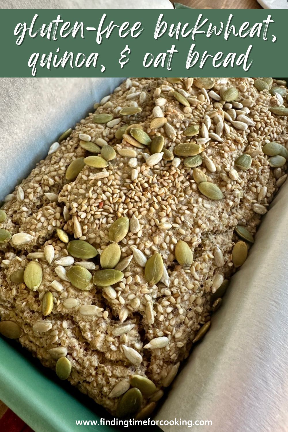 Easy, Hearty Buckwheat, Quinoa, & Oat Bread | This hearty seed-y buckwheat quinoa bread is a delicious gluten-free loaf...it's packed full of fiber and nutrients, and the soaked grains make it easier to digest and absorb. It's incredibly easy to make, filling, stays fresh and moist for almost a week, and makes a mean avocado toast! It's like bringing a bit of Scandinavia home with you...an easy GF bread recipe you'll love! #buckwheat #quinoa #gf #glutenfree #bread